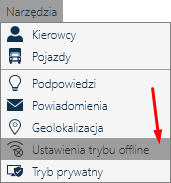 Ustawienia trybu offline